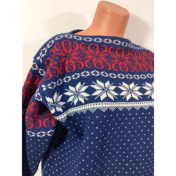 Vintage Nordic Wool Sweater Snowflakes Womens Large - Picture 3 of 8